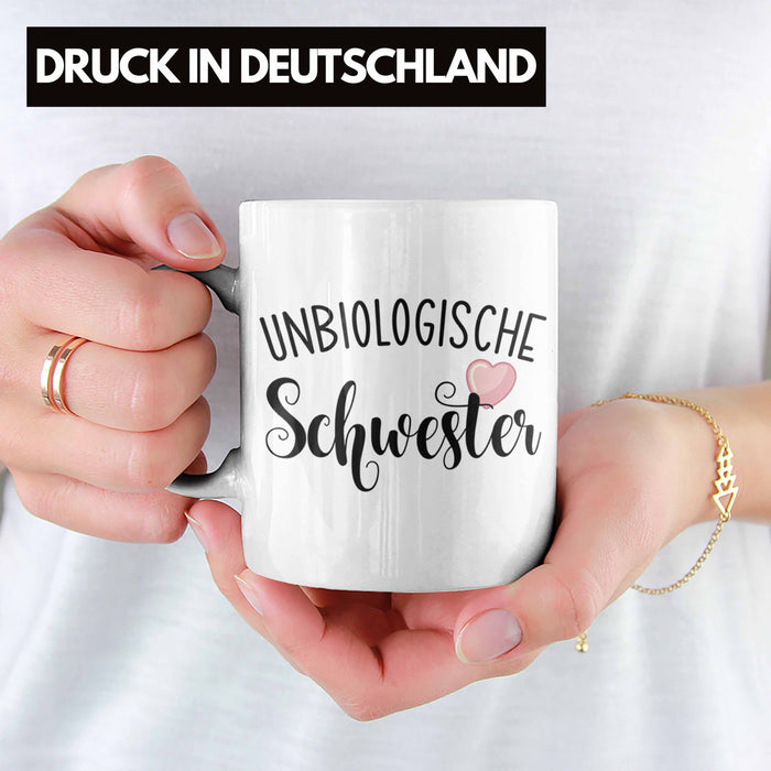 Beste Freundin Tasse Geschenk Unbiologische Schwestern Bff Set Kaffee-Tasse Weiß Trendation