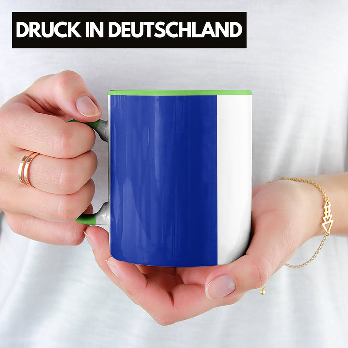 Frankreich Flagge Tasse Geschenk Fußball-Fans Europa 3D Alloverprint Grün Trendation