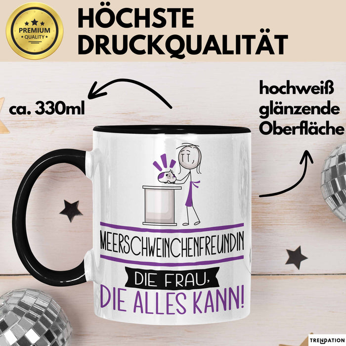 Meerschweinchenfreundin Geschenk Tasse Becher Die Frau Die Allen Kann Geschenkidee für eine Meerschweinchenfreundin Lustig Trendation