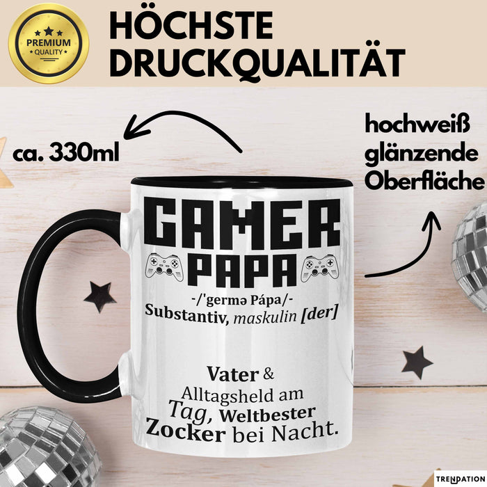 Gamer Papa Tasse Geschenk Vater Zocker Geschenkidee Vatertag Bester Papa Trendation