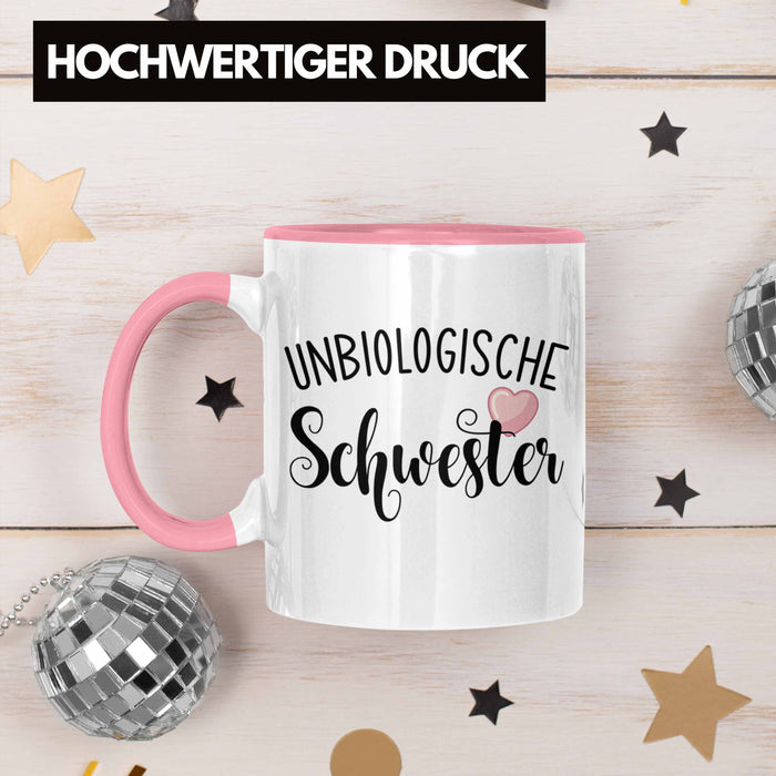 Beste Freundin Tasse Geschenk Unbiologische Schwestern Bff Set Kaffee-Tasse Rosa Trendation