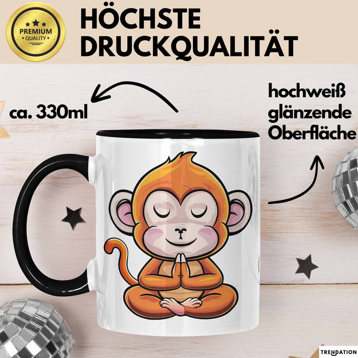 Lustiger Affe Tasse Geschenkidee In Yoga Pose Für Yoga Lehrer Trendation