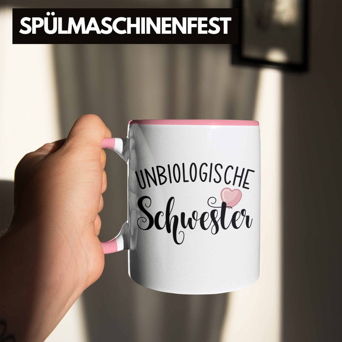 Beste Freundin Tasse Geschenk Unbiologische Schwestern Bff Set Kaffee-Tasse Rosa Trendation