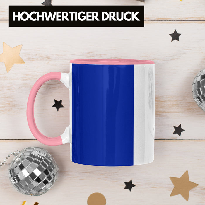 Frankreich Flagge Tasse Geschenk Fußball-Fans Europa 3D Alloverprint Rosa Trendation