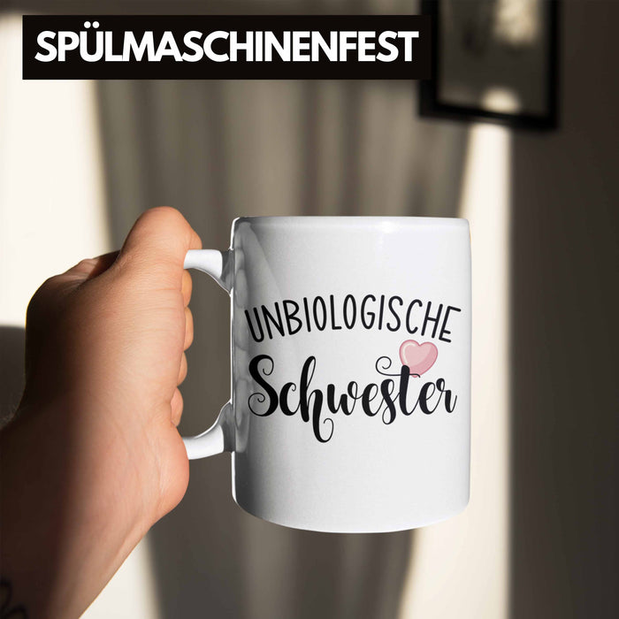 Beste Freundin Tasse Geschenk Unbiologische Schwestern Bff Set Kaffee-Tasse Weiß Trendation