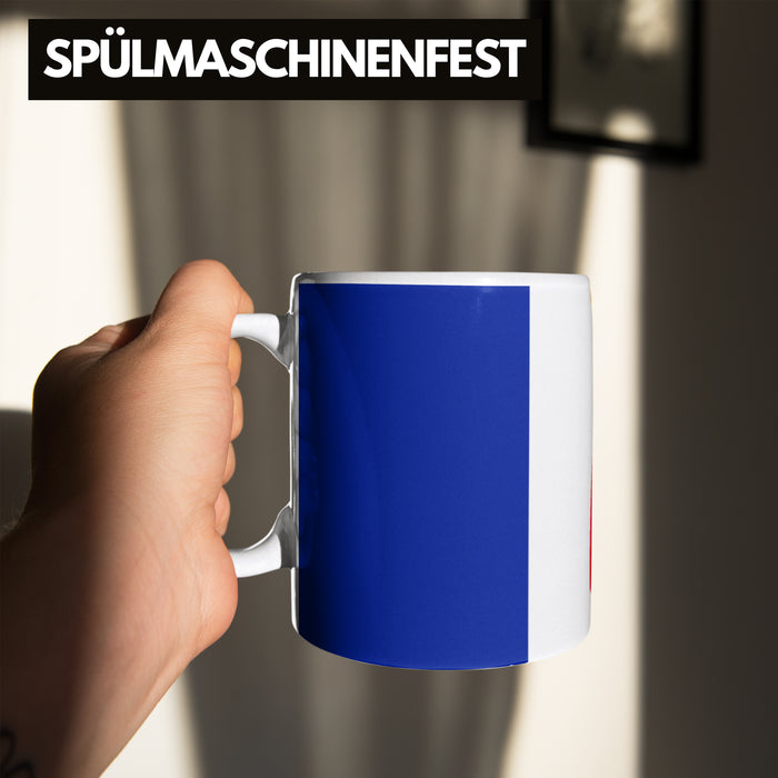 Frankreich Flagge Tasse Geschenk Fußball-Fans Europa 3D Alloverprint Weiß Trendation