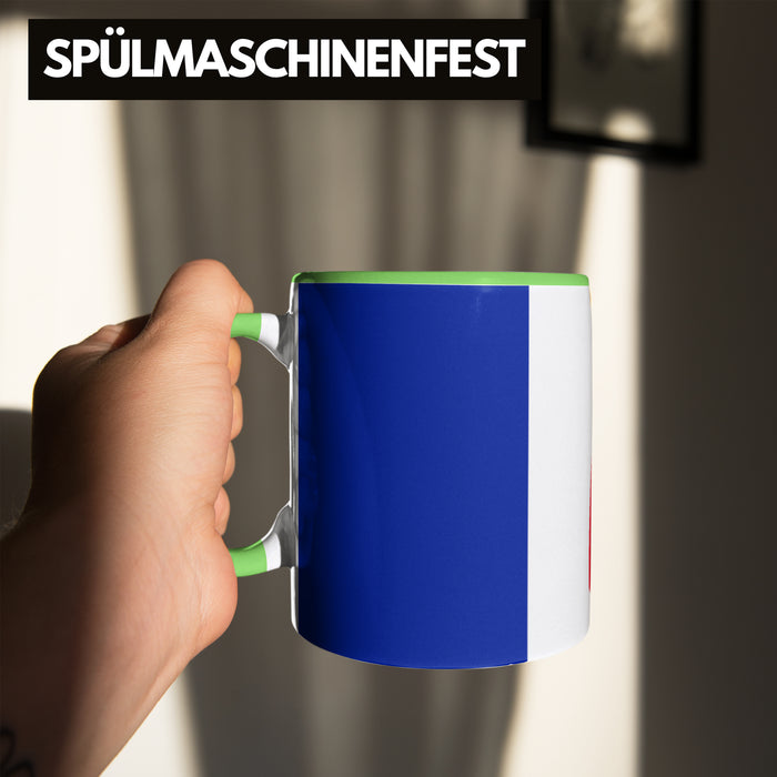Frankreich Flagge Tasse Geschenk Fußball-Fans Europa 3D Alloverprint Grün Trendation
