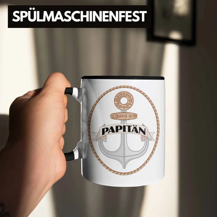 Tasse für Segler Geschenke Männer Tasse Geschenkideen Zubehör Gadgeds Segeln Lustig Anker Grafik Kapitän Papa Trendation
