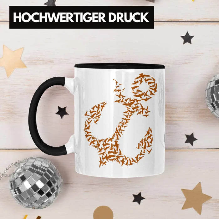Tasse für Segler Geschenke Männer Tasse Geschenkideen Zubehör Gadgeds Segeln Lustig Anker Grafik Kapitän Trendation