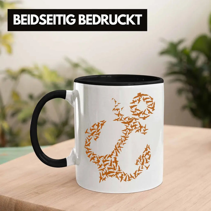 Tasse für Segler Geschenke Männer Tasse Geschenkideen Zubehör Gadgeds Segeln Lustig Anker Grafik Kapitän Trendation