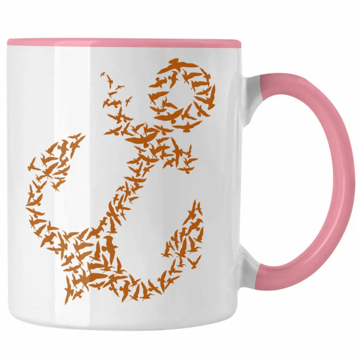 Tasse für Segler Geschenke Männer Tasse Geschenkideen Zubehör Gadgeds Segeln Lustig Anker Grafik Kapitän Rosa Trendation