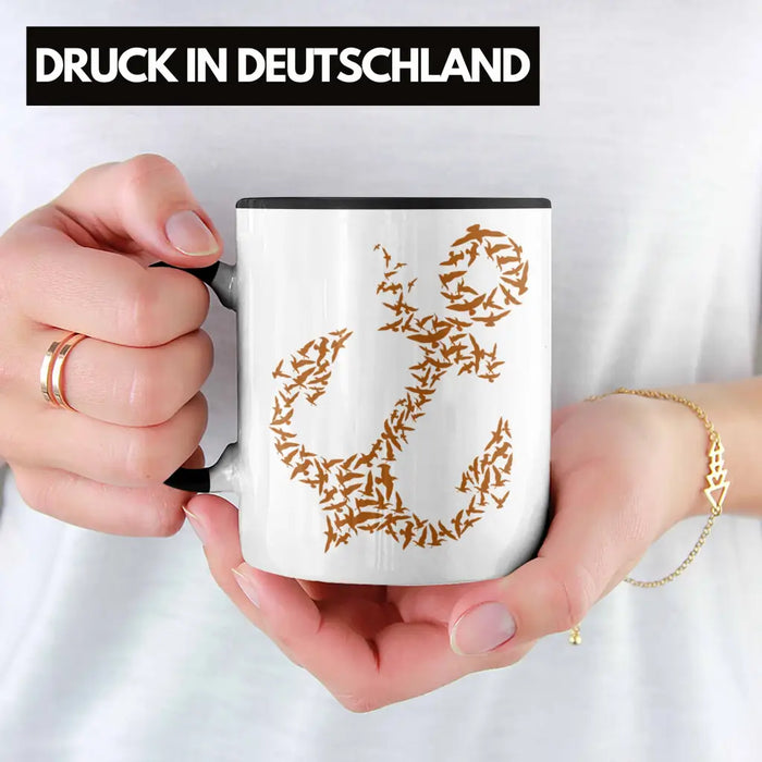 Tasse für Segler Geschenke Männer Tasse Geschenkideen Zubehör Gadgeds Segeln Lustig Anker Grafik Kapitän Trendation