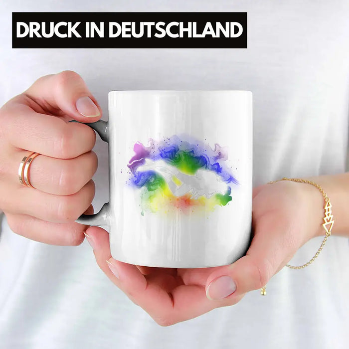 Taucher Grafik Tasse Geschenk für Tauchlehrer Geschenkidee Lustig Tauchen Tauchsport Weiß Trendation