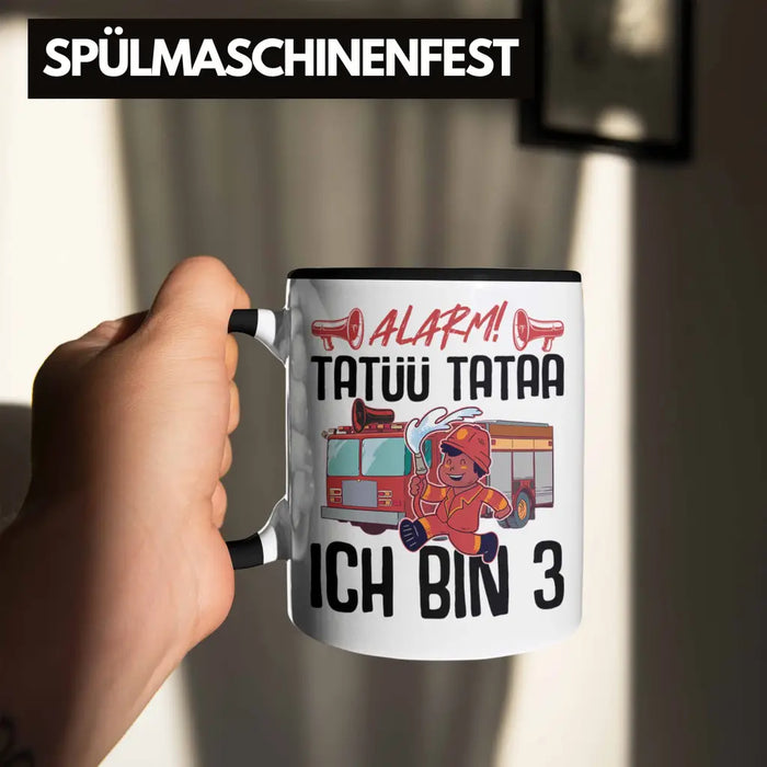Trendation - 3. Geburtstag Geschenk Jungs Feuerwehr Tasse Geschenke Zubehör Lustig Kinder Geburtstag Spruch Ich Bin 3 Trendation