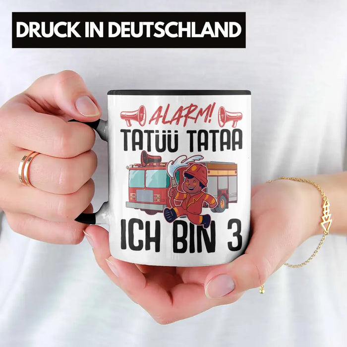 Trendation - 3. Geburtstag Geschenk Jungs Feuerwehr Tasse Geschenke Zubehör Lustig Kinder Geburtstag Spruch Ich Bin 3 Trendation