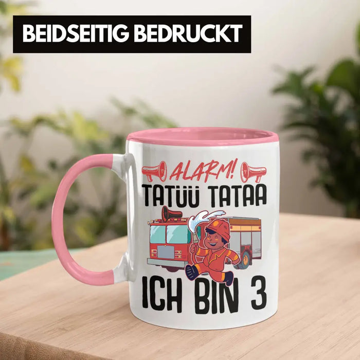 Trendation - 3. Geburtstag Geschenk Jungs Feuerwehr Tasse Geschenke Zubehör Lustig Kinder Geburtstag Spruch Ich Bin 3 Rosa Trendation