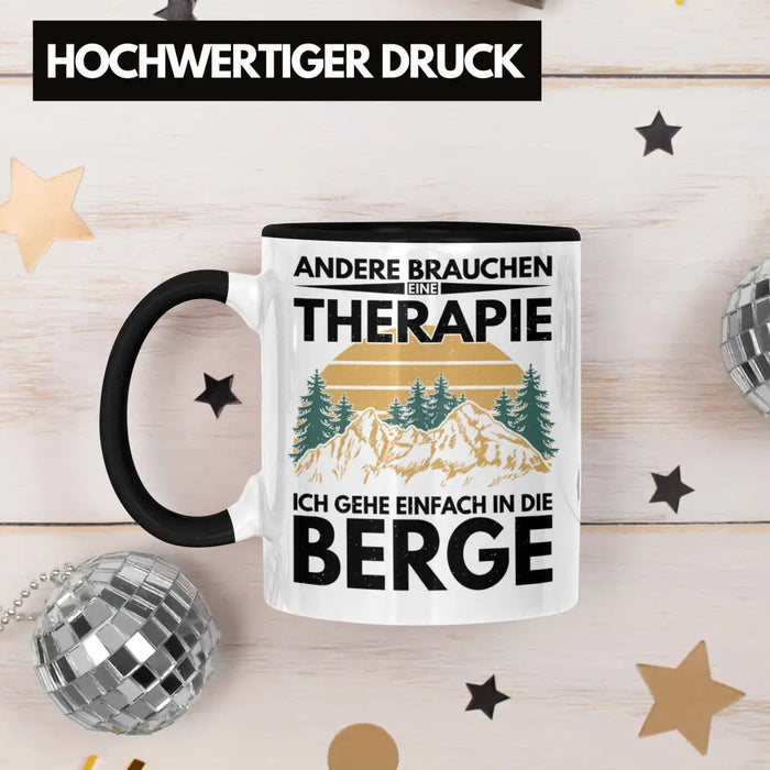 Trendation - Berge Tasse Geschenk Therapie Lustig Spruch Wandern Klettern Trekking Trendation