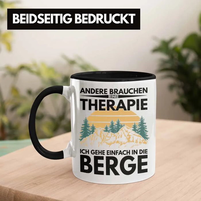 Trendation - Berge Tasse Geschenk Therapie Lustig Spruch Wandern Klettern Trekking Trendation