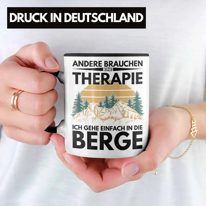 Trendation - Berge Tasse Geschenk Therapie Lustig Spruch Wandern Klettern Trekking Trendation