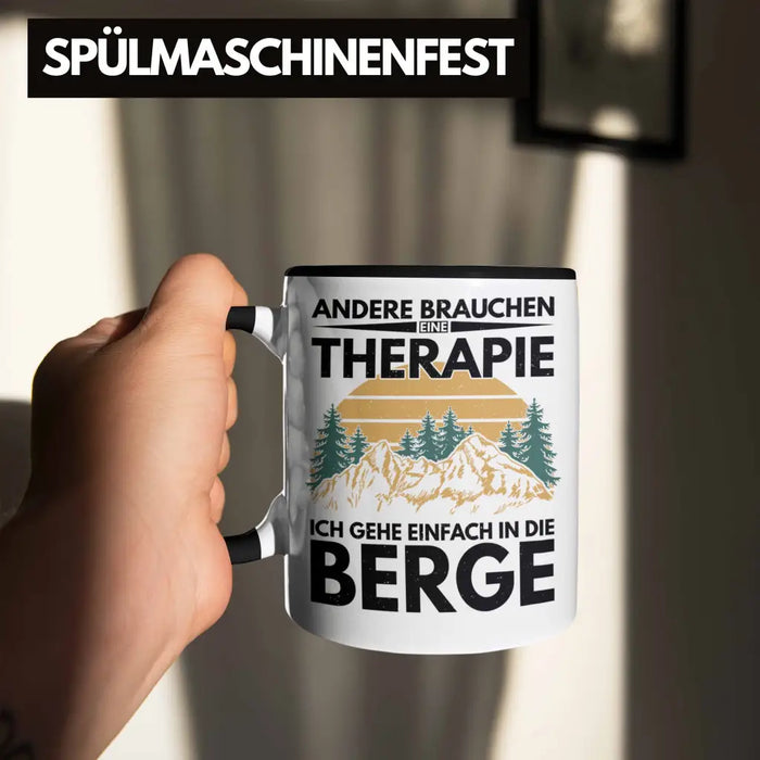 Trendation - Berge Tasse Geschenk Therapie Lustig Spruch Wandern Klettern Trekking Trendation