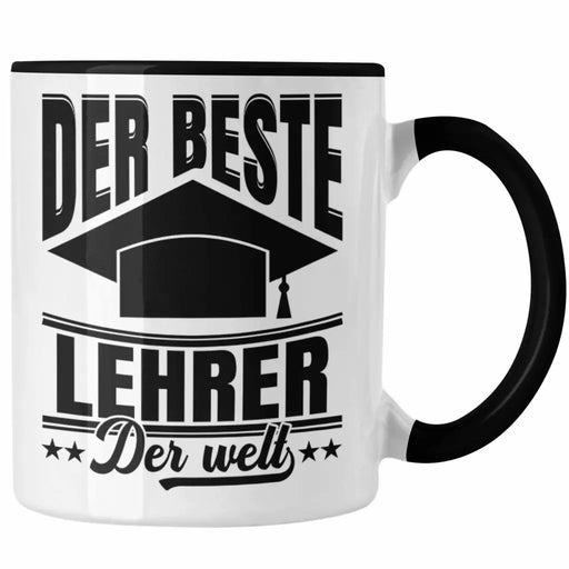 Trendation - Der Beste Lehrer Der Welt Tasse Geschenk Abschied Abschiedsheschenk Lehrer Abi Abitur Spruch Trendation