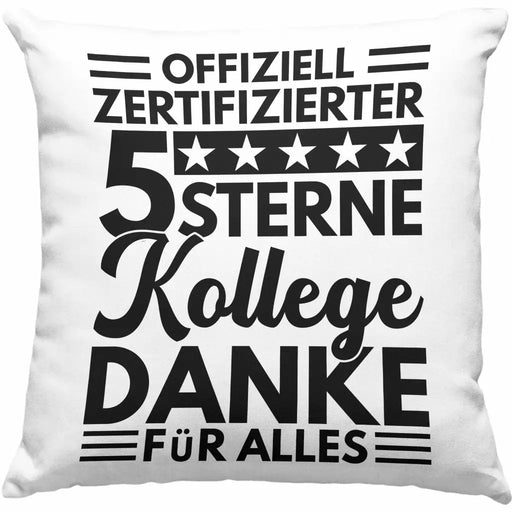 Trendation - Bester Kollege Der Welt Kissen Geschenk Abschied Neuer Job Kollege Geschenkidee Abschiedsgeschenk Dekokissen mit Füllung 40x40 Rosa Trendation