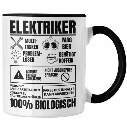 Trendation - Elektriker Tasse Geschenk Elektromeister Lustiger Spruch Männer Geschenkidee Multitasker Trendation