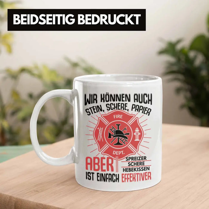 Trendation - Feuerwehr Tasse Geschenke Zubehör Lustig Einsatz Geburtstag Spruch Mann Fire Weiß Trendation