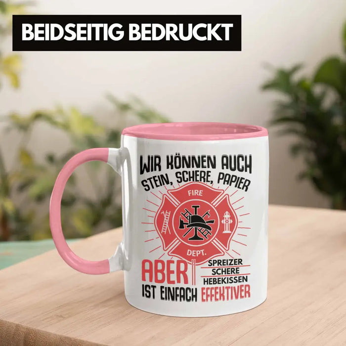 Trendation - Feuerwehr Tasse Geschenke Zubehör Lustig Einsatz Geburtstag Spruch Mann Fire Rosa Trendation