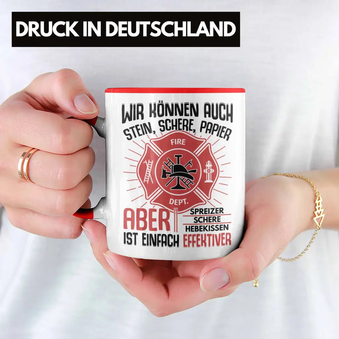 Trendation - Feuerwehr Tasse Geschenke Zubehör Lustig Einsatz Geburtstag Spruch Mann Fire Rot Trendation