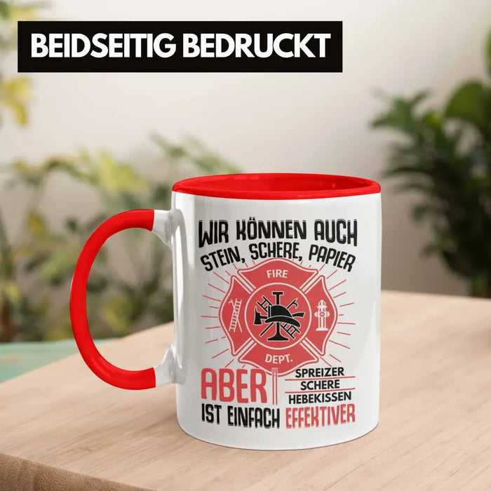 Trendation - Feuerwehr Tasse Geschenke Zubehör Lustig Einsatz Geburtstag Spruch Mann Fire Rot Trendation