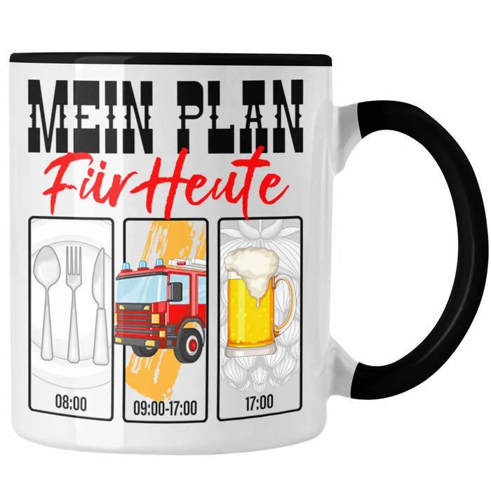 Trendation - Feuerwehr Tasse Lustiges Geschenk für Feuerwehrmann Grafik Becher Geburtstag Weihnachten Trendation