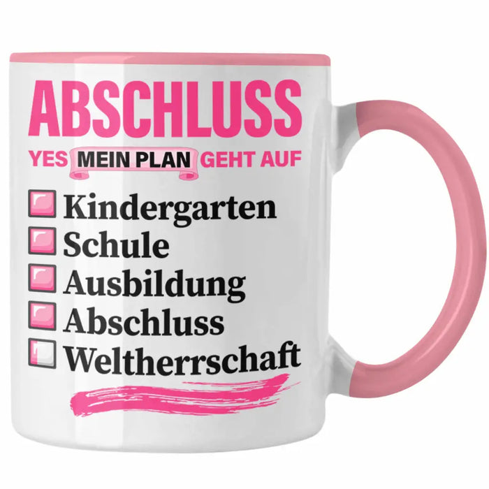 Trendation - Frauen Prüfung Bestanden Geschenk Tasse Geschenkidee Bestandene Prüfung Abschluss 2023 Master Bachelor Doktor Frauen Rosa Trendation