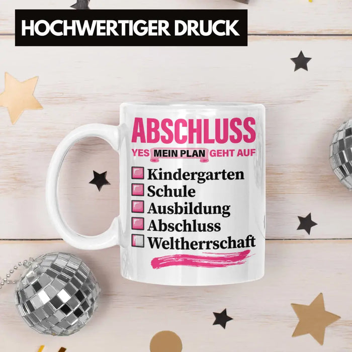Trendation - Frauen Prüfung Bestanden Geschenk Tasse Geschenkidee Bestandene Prüfung Abschluss 2023 Master Bachelor Doktor Frauen Weiß Trendation