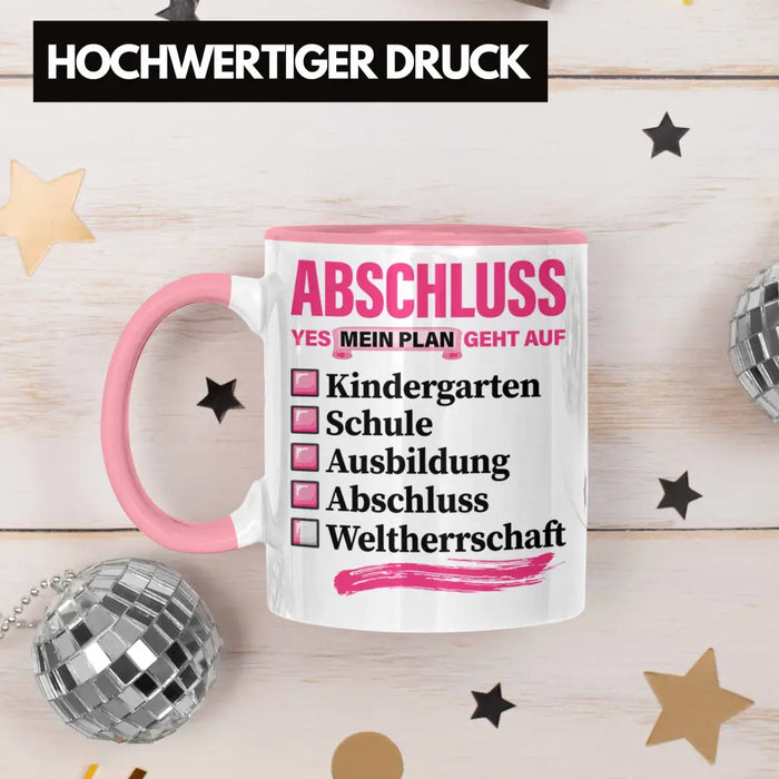 Trendation - Frauen Prüfung Bestanden Geschenk Tasse Geschenkidee Bestandene Prüfung Abschluss 2023 Master Bachelor Doktor Frauen Rosa Trendation