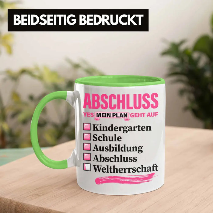 Trendation - Frauen Prüfung Bestanden Geschenk Tasse Geschenkidee Bestandene Prüfung Abschluss 2023 Master Bachelor Doktor Frauen Grün Trendation