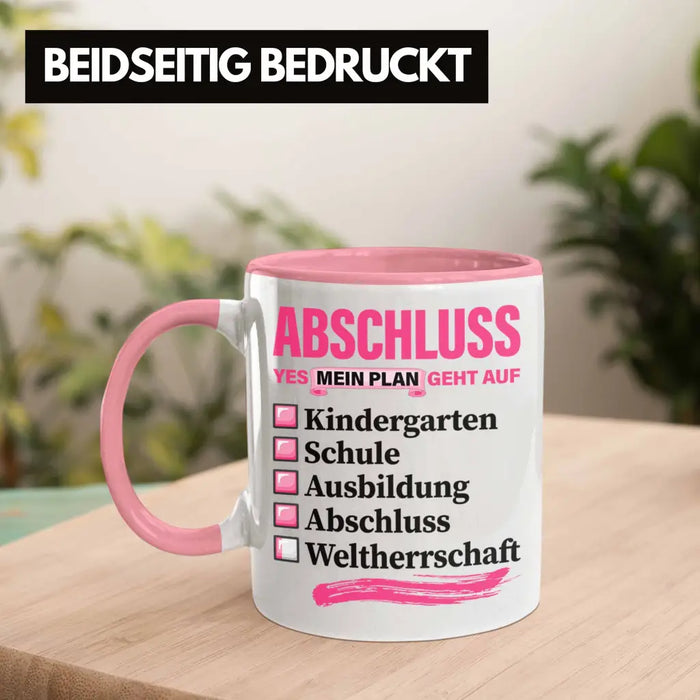 Trendation - Frauen Prüfung Bestanden Geschenk Tasse Geschenkidee Bestandene Prüfung Abschluss 2023 Master Bachelor Doktor Frauen Rosa Trendation