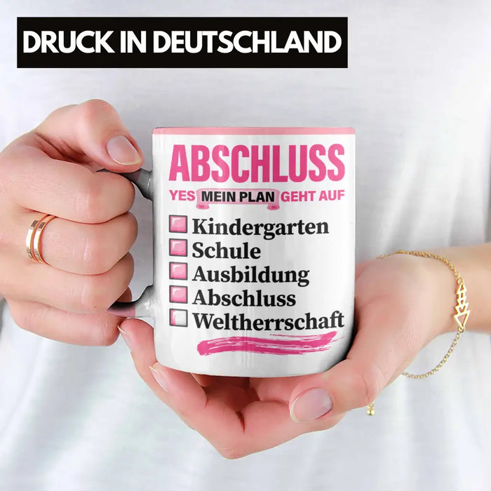 Trendation - Frauen Prüfung Bestanden Geschenk Tasse Geschenkidee Bestandene Prüfung Abschluss 2023 Master Bachelor Doktor Frauen Rosa Trendation