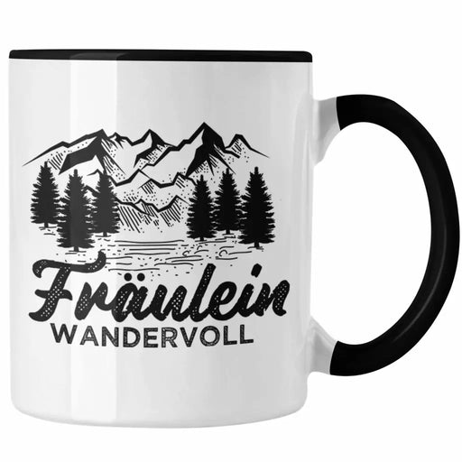 Trendation - Fräulein Wandervoll Tasse Geschenk Wandern Frauen Geschenkidee Lustige Tasse zum Wandern Trendation