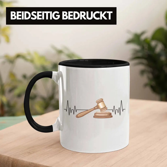 Trendation - Jura Jurist Herzschlag Tasse Geschenk für Richter Juristen Hobby Geschenkidee Trendation
