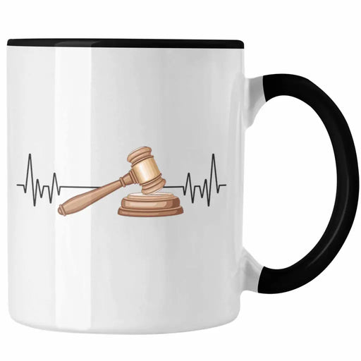 Trendation - Jura Jurist Herzschlag Tasse Geschenk für Richter Juristen Hobby Geschenkidee Trendation