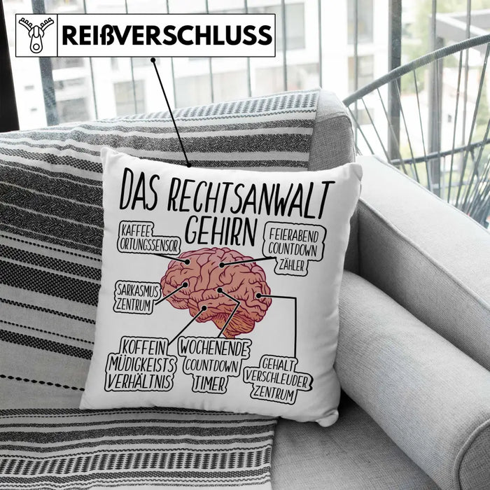Trendation - Jura Kissen Geschenk Spruch Jurist Geschenkidee Anwalt Jura-Studium Lustige Sprüche Dekokissen mit Füllung 40x40 Rosa Trendation