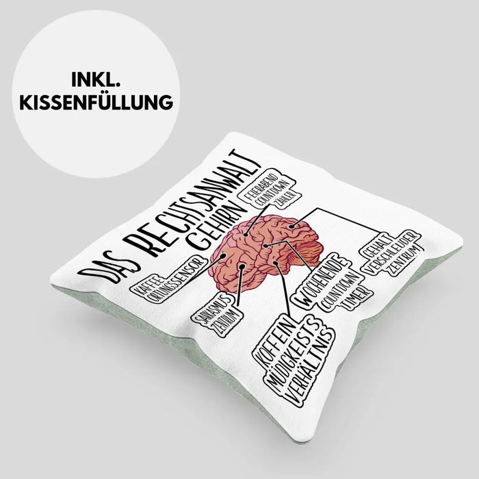 Trendation - Jura Kissen Geschenk Spruch Jurist Geschenkidee Anwalt Jura-Studium Lustige Sprüche Dekokissen mit Füllung 40x40 Rosa Trendation