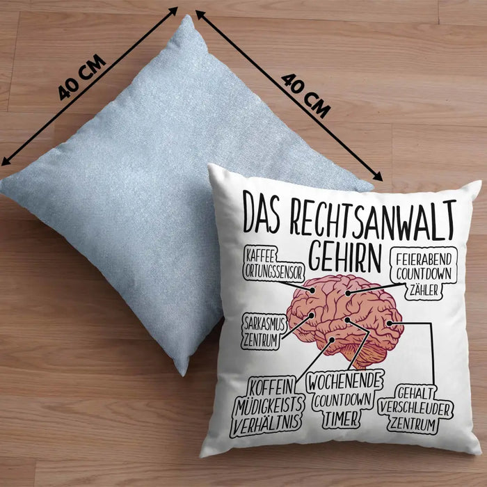 Trendation - Jura Kissen Geschenk Spruch Jurist Geschenkidee Anwalt Jura-Studium Lustige Sprüche Dekokissen mit Füllung 40x40 Rosa Trendation