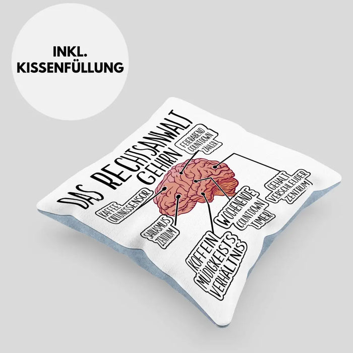 Trendation - Jura Kissen Geschenk Spruch Jurist Geschenkidee Anwalt Jura-Studium Lustige Sprüche Dekokissen mit Füllung 40x40 Rosa Trendation