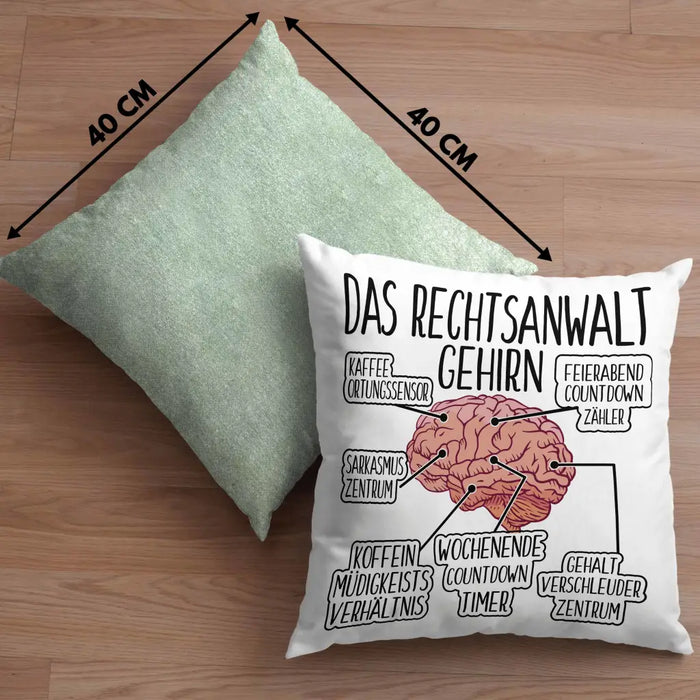 Trendation - Jura Kissen Geschenk Spruch Jurist Geschenkidee Anwalt Jura-Studium Lustige Sprüche Dekokissen mit Füllung 40x40 Rosa Trendation
