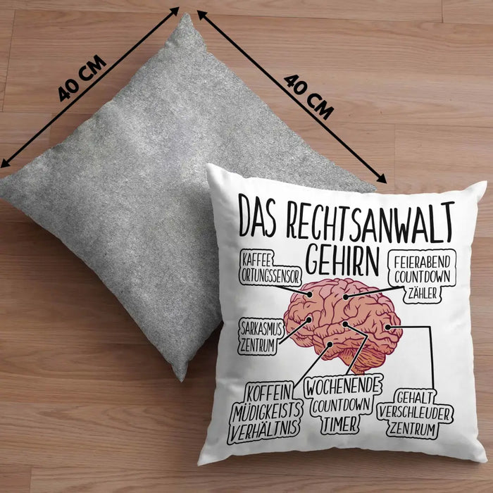 Trendation - Jura Kissen Geschenk Spruch Jurist Geschenkidee Anwalt Jura-Studium Lustige Sprüche Dekokissen mit Füllung 40x40 Rosa Trendation