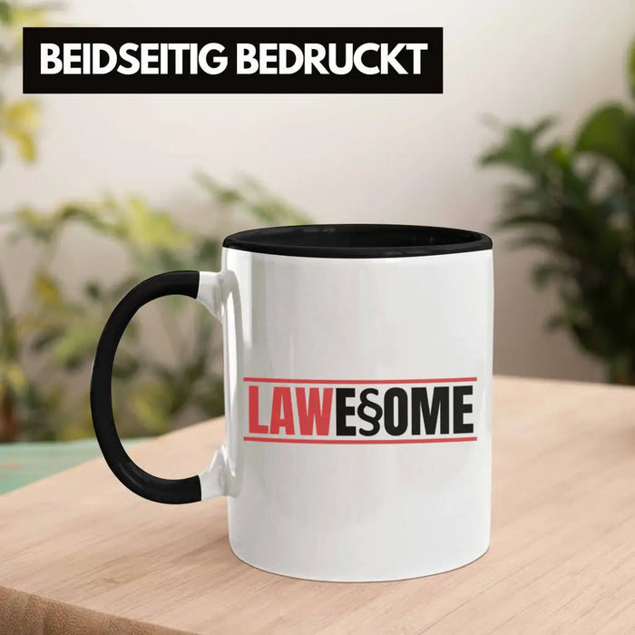 Trendation - Jura Tasse Geschenk Spruch Jurist Geschenkidee Anwalt Jura-Studium Lustige Sprüche Staatsexamen Lawesome Trendation