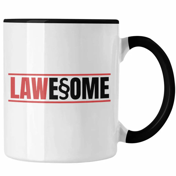 Trendation - Jura Tasse Geschenk Spruch Jurist Geschenkidee Anwalt Jura-Studium Lustige Sprüche Staatsexamen Lawesome Trendation