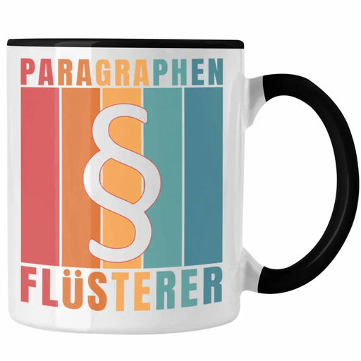 Trendation - Jura Tasse Geschenk Spruch Jurist Geschenkidee Anwalt Jura-Studium Lustige Sprüche Paragraphen Flüsterer Trendation